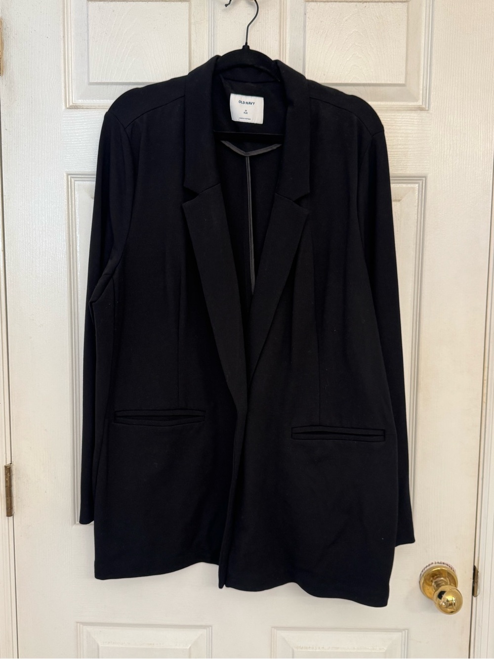 Old Navy Black Stretch Knit One-Button Blazer Jacket